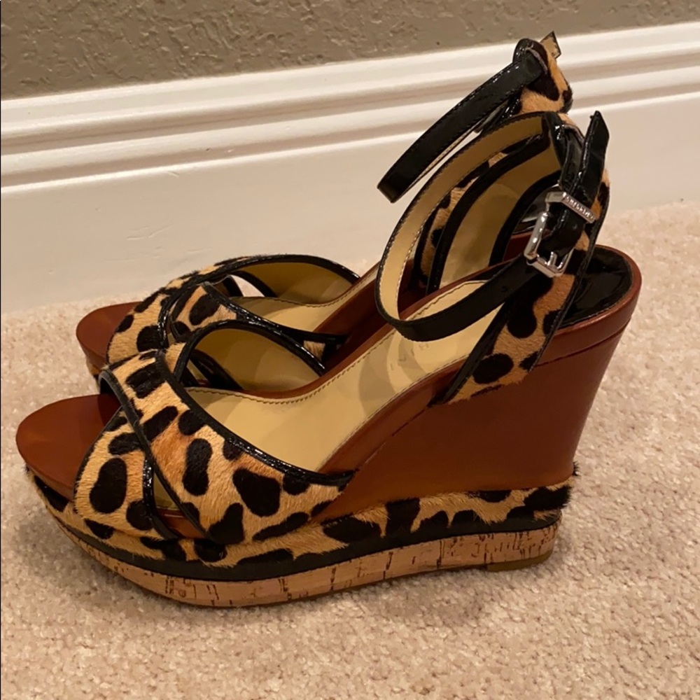 Gianni Bini Leopard Wedges
